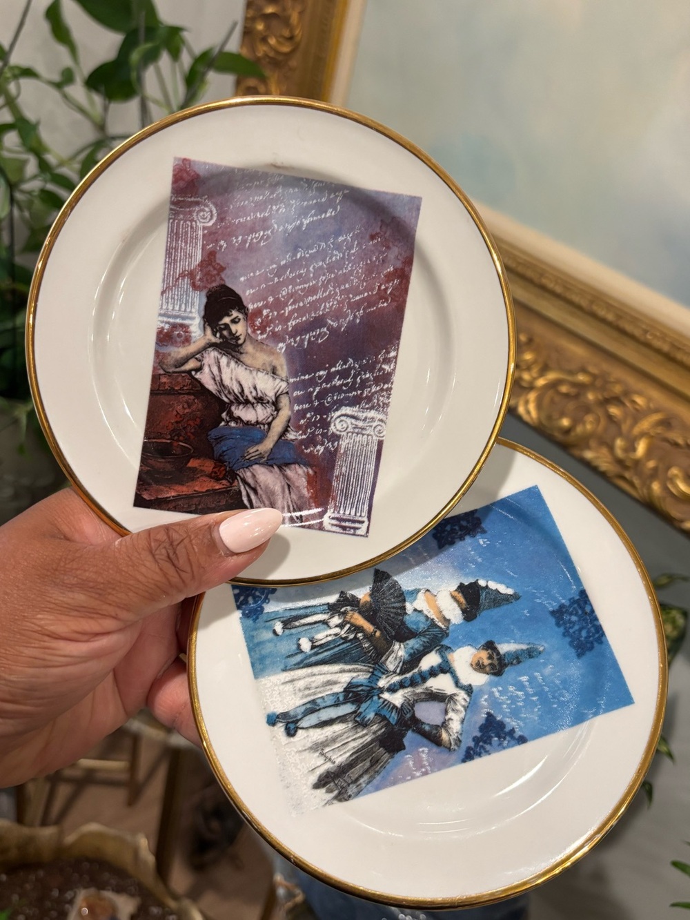 Vintage ROSANNA Set of 2 Dessert Plates
